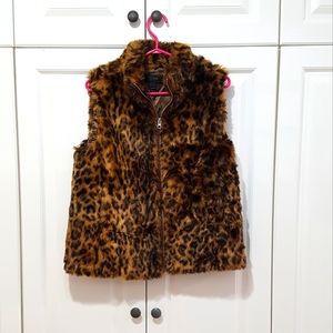 J. Crew leopard vest